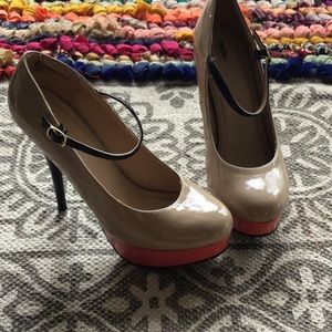 Mossimo brand platform color block heels